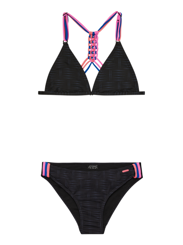 Meisjes PRTFimke 25 JR triangle bikini van Protest in de kleur True Black in maat 176.