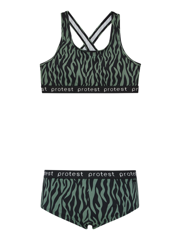 Meisjes PRTMonica JR bikini van Protest in de kleur Veggie Green in maat 176.
