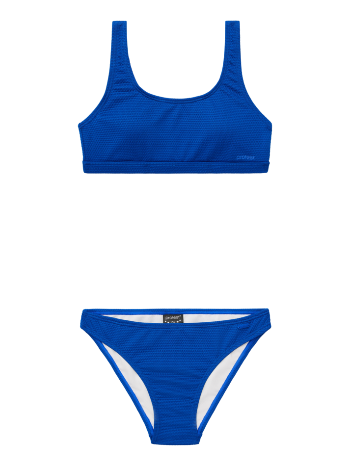 Meisjes PRTRose JR triangle bikini van Protest in de kleur Breeze Blue in maat 176.