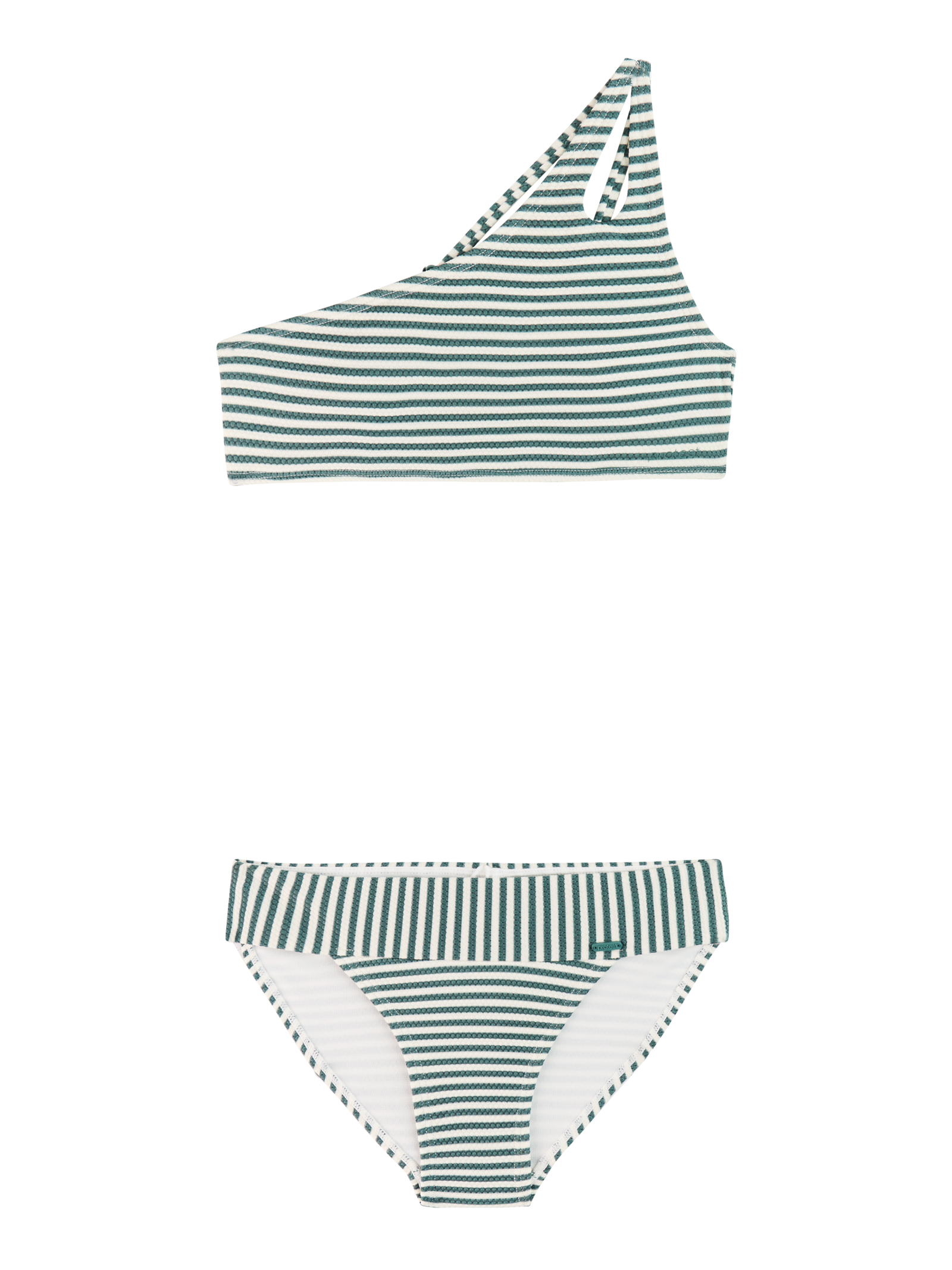 Protest PRTGogo Jr gestreepte one shoulder bikini set