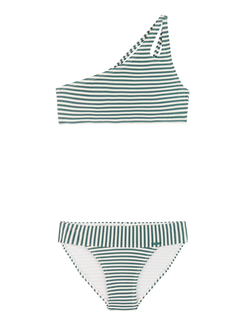 Protest PRTGogo Jr gestreepte one shoulder bikini set