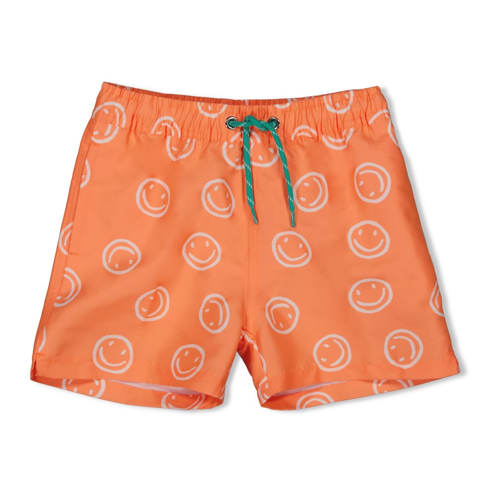 Jongens Zwemshort AOP - Checkmate van Sturdy in de kleur Neon Oranje in maat 128.