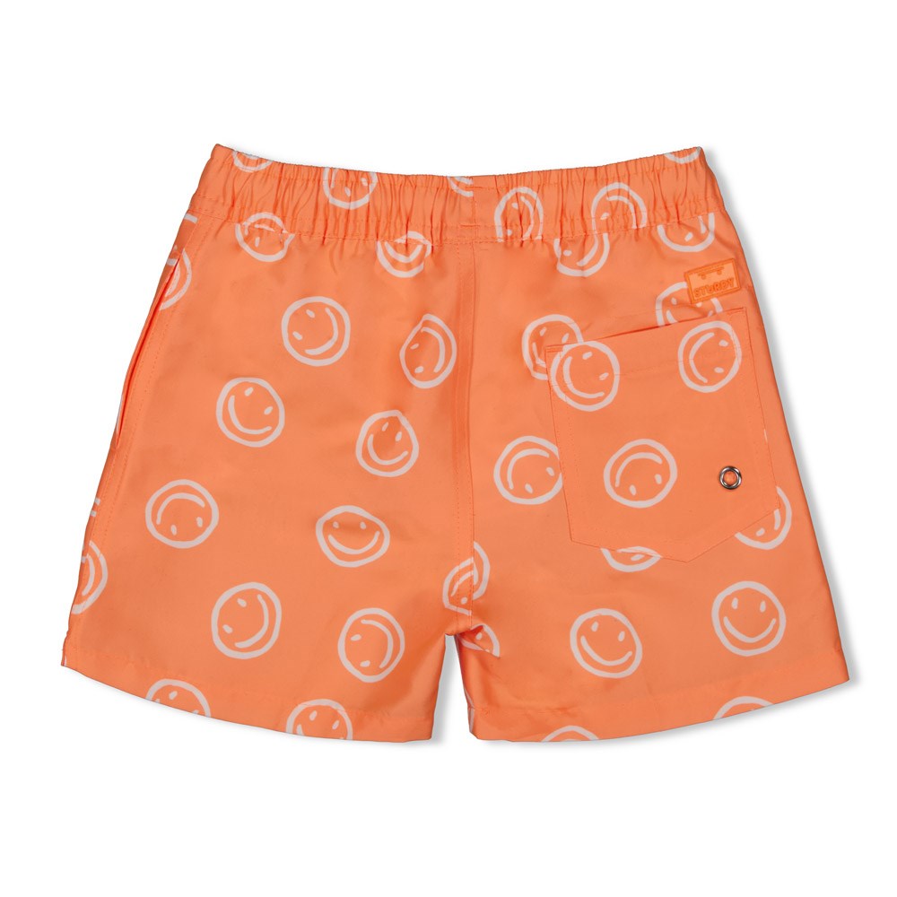 Jongens Zwemshort AOP - Checkmate van Sturdy in de kleur Neon Oranje in maat 128.