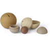 Neo siliconen ballen 4 st.-bruin mix