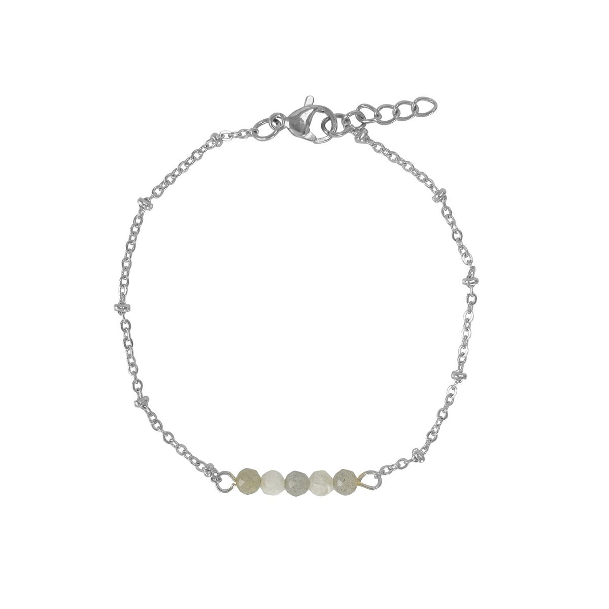Armband Maansteen & Labradoriet - Zilver