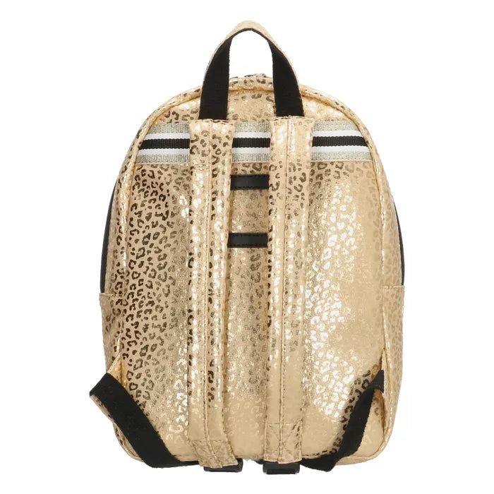 Zebra Backpack (M) - Gold metallic Leo