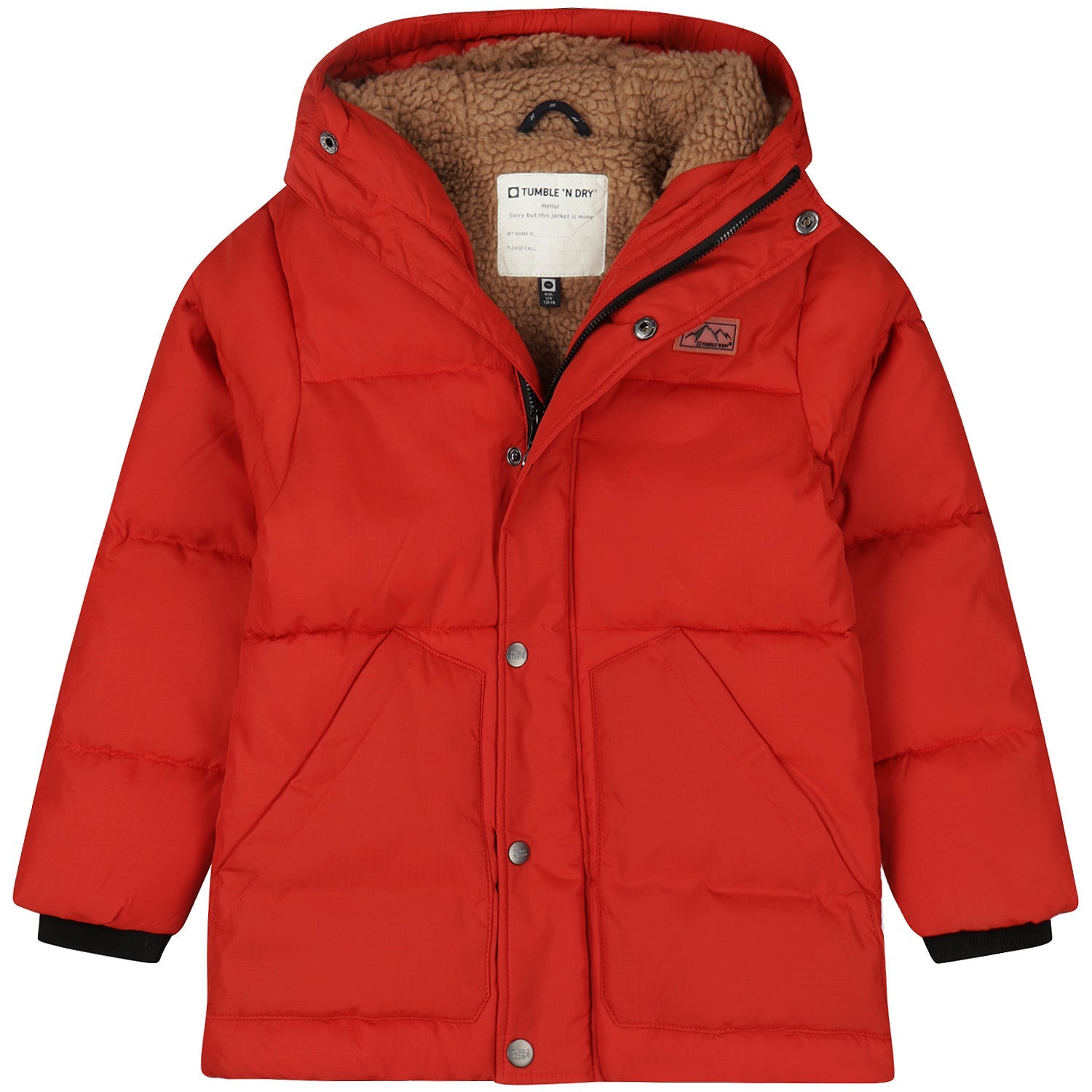 Jongens TND Jacket Brunswick van Tumble 'n Dry in de kleur ketchup in maat 128.