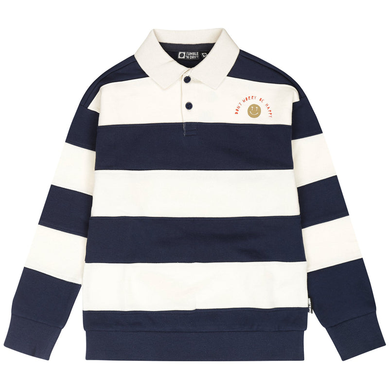 Jongens Polo Sweater L'Ombre van Tumble 'n Dry in de kleur mood indigo in maat   128.