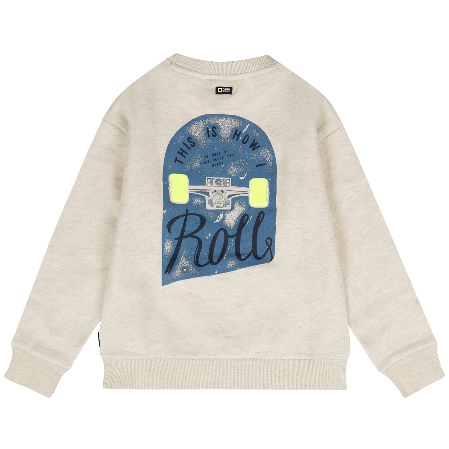 Jongens TND Sweatshirt Deck van Tumble 'n Dry in de kleur off white melange in maat 128.