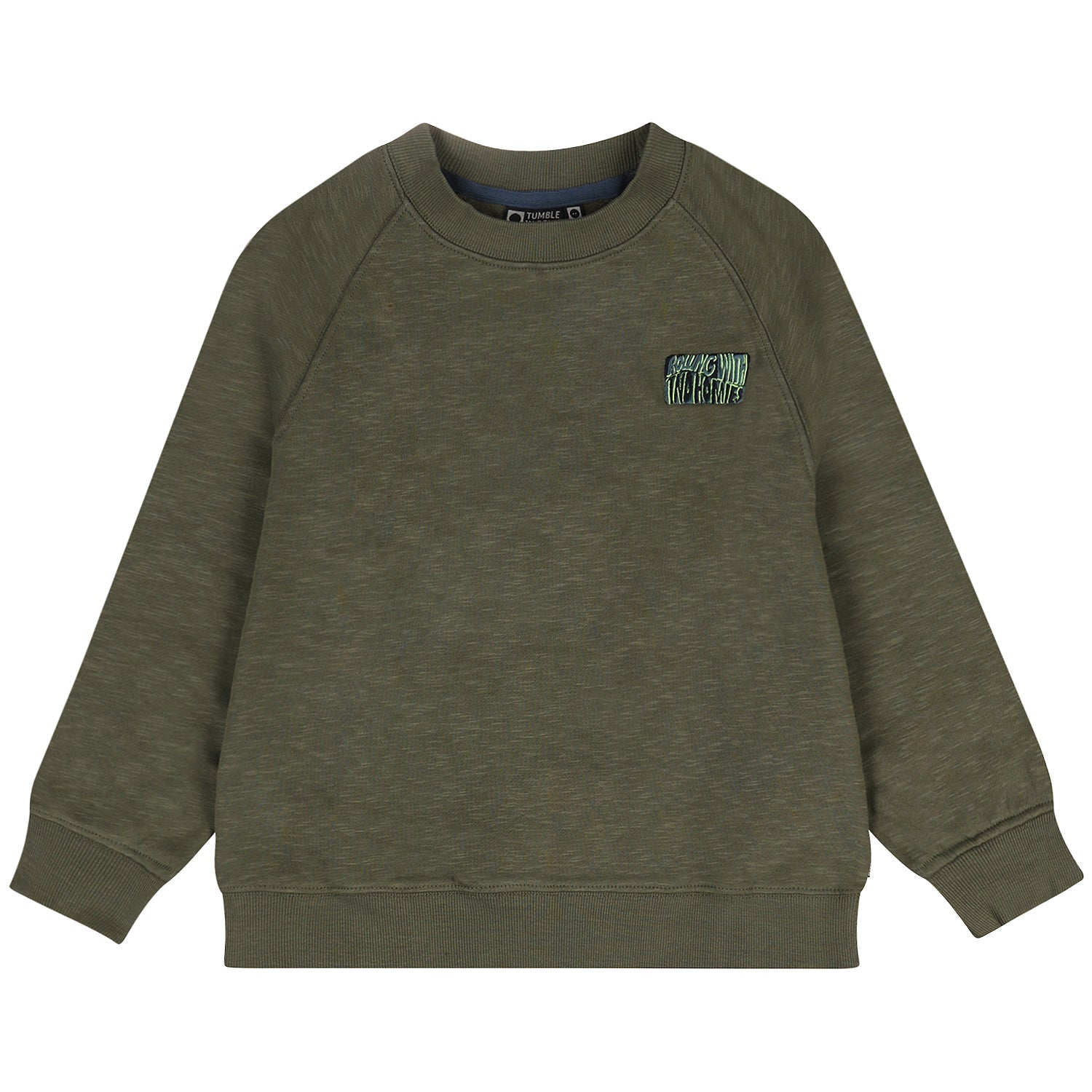 Jongens TND Sweatshirt Halfpipe van Tumble 'n Dry in de kleur central green in maat 128.