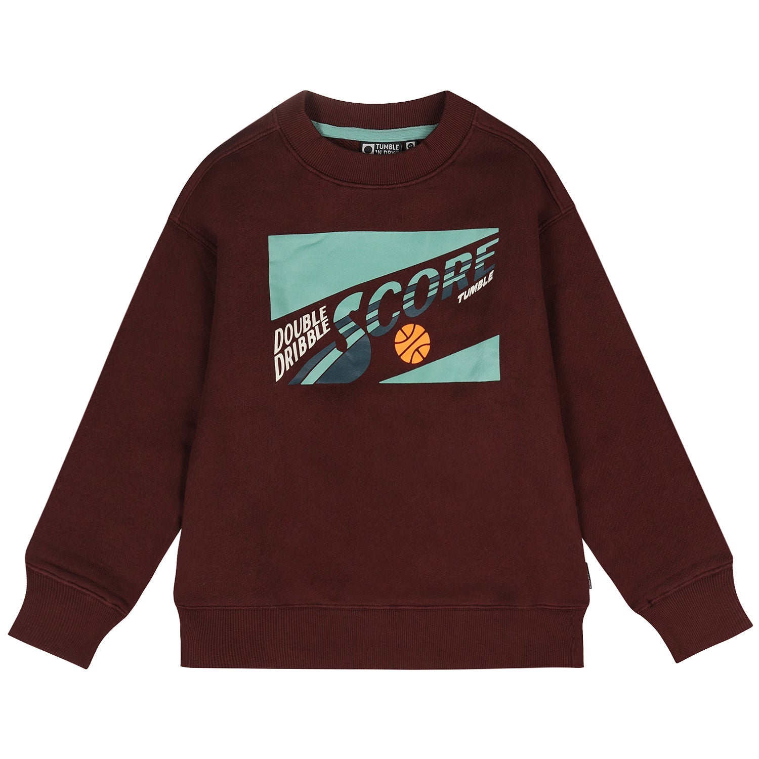 Jongens TND Sweatshirt Slam Dunk van Tumble 'n Dry in de kleur rum raisin in maat 128.