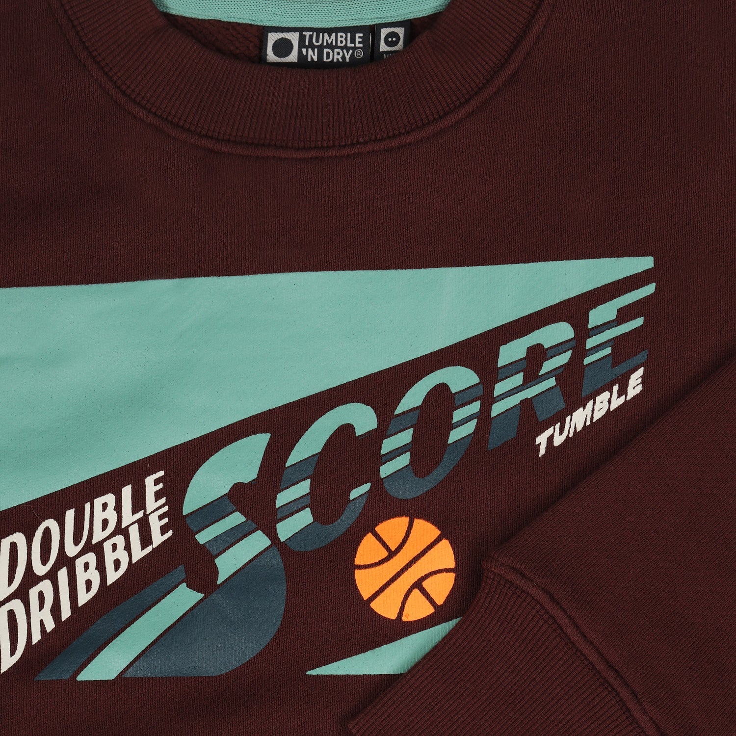 Jongens TND Sweatshirt Slam Dunk van Tumble 'n Dry in de kleur rum raisin in maat 128.