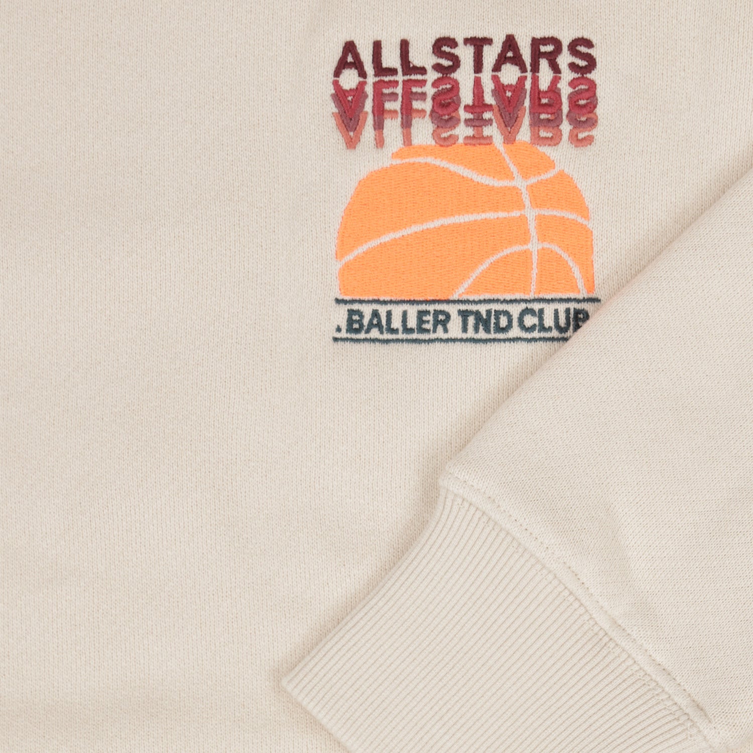 Jongens TND Sweatshirt Allstars van Tumble 'n Dry in de kleur sandshell in maat 128.