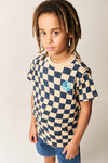 Jongens T-Shirt Checked Oakland van Tumble 'n Dry in de kleur sesame in maat   128.