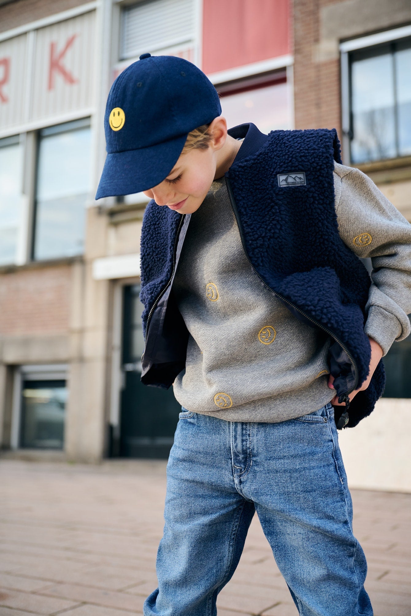 Jongens Jacket Sillian van Tumble 'n Dry in de kleur peacoat in maat 128.