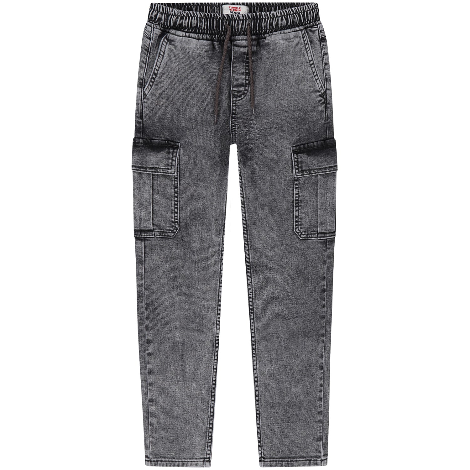 Jongens Jeans Jaro Cargo van Tumble 'n Dry in de kleur denim grey stonewash in maat 128.