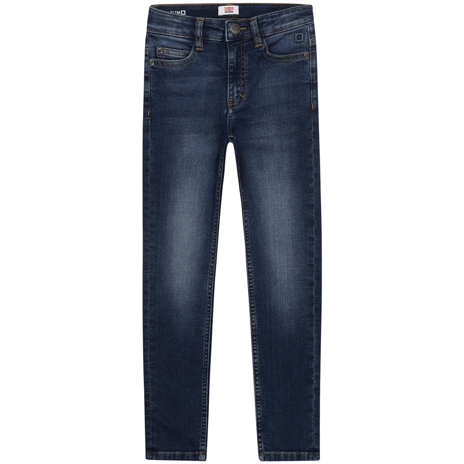 Jongens Jeans Jurgen slim van Tumble 'n Dry in de kleur denim medium used in maat 128.