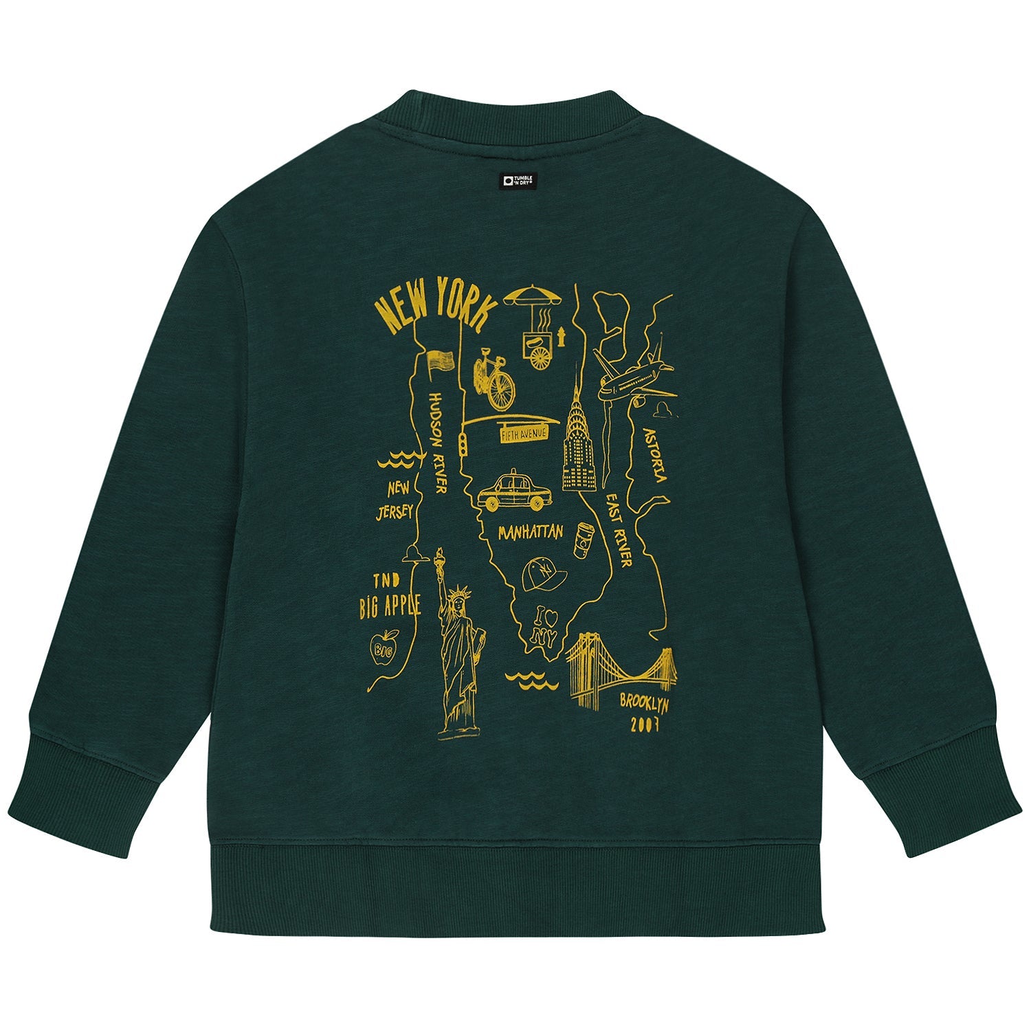 Jongens Sweatshirt Central Park van Tumble 'n Dry in de kleur june bug in maat 128.