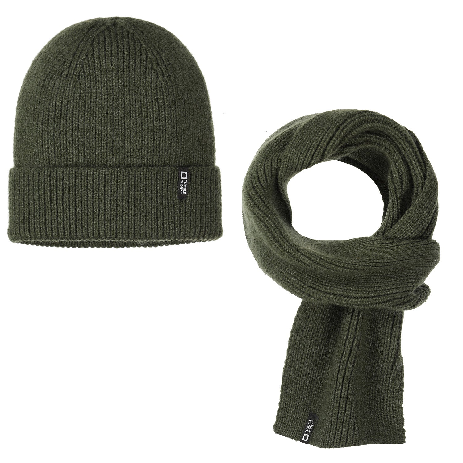 Jongens Accessories Beanie & Scarf Boys van Tumble 'n Dry in de kleur forest night in maat M-L.