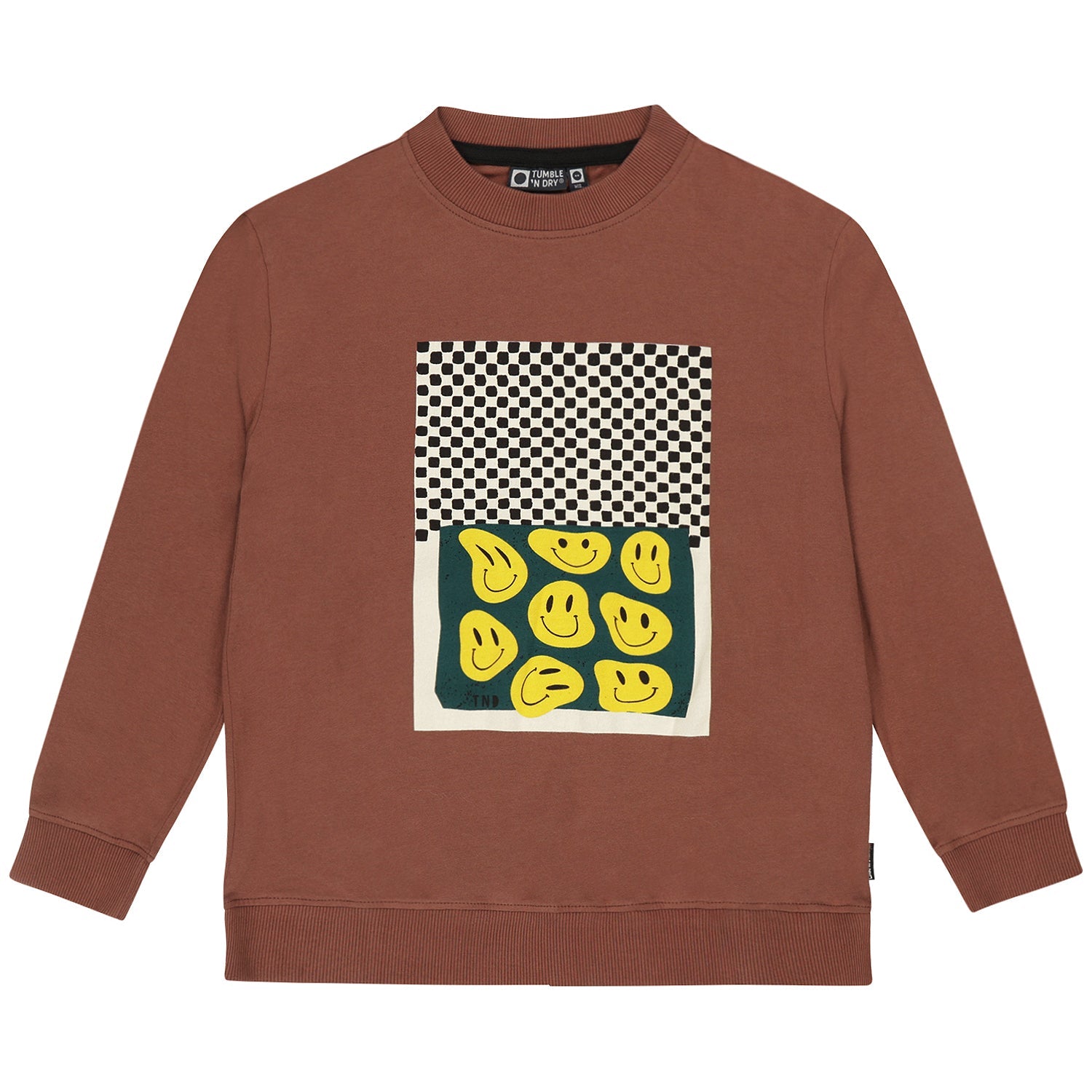 Jongens Long sleeve t-shirt Long Island van Tumble 'n Dry in de kleur brown patina in maat 128.