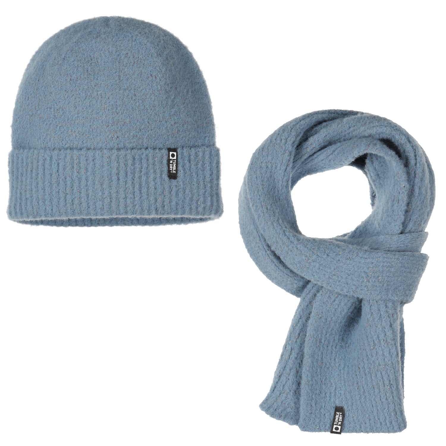 Meisjes Accessories Beanie & Scarf Girls van  in de kleur faded denim in maat M-L.