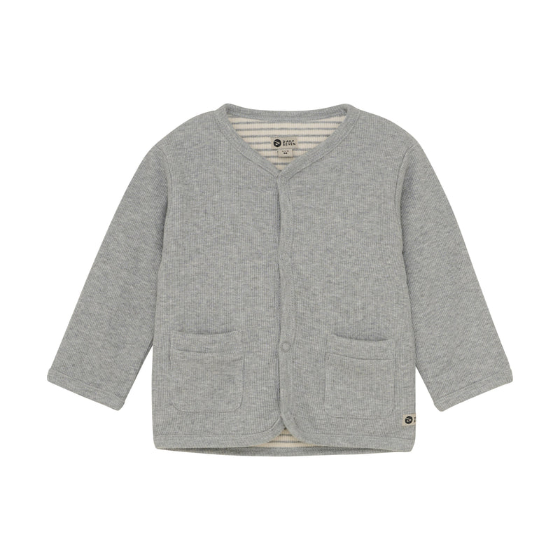 Jongens Reversible Jacket van Daily7 Newborn in de kleur Medium Grey Melange in maat 68.