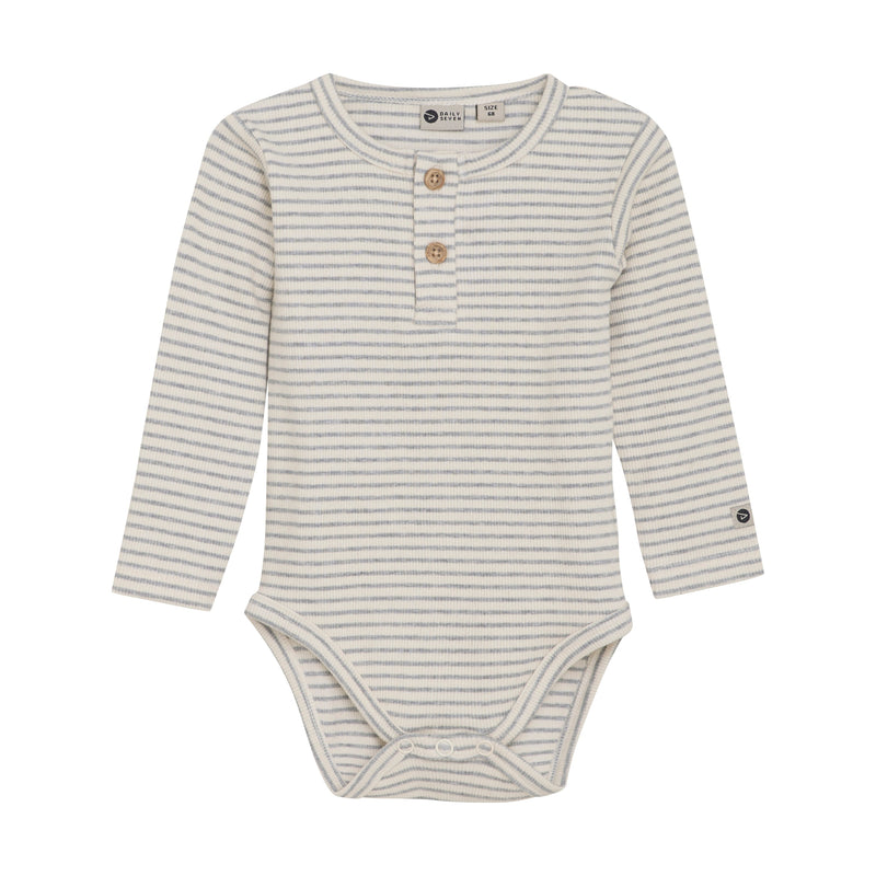 Jongens Body Longsleeve Striped van Daily7 Newborn in de kleur Off White in maat 68.