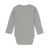 Jongens Body Longsleeve  van Daily7 Newborn in de kleur Medium Grey Melange in maat 68.