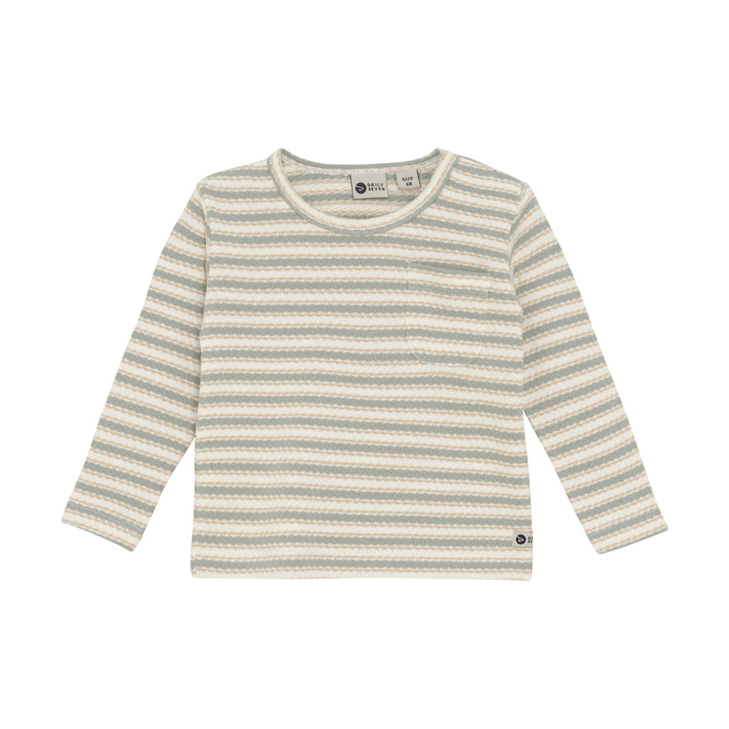 Jongens T-shirt Longsleeve Stripe van Daily7 Newborn in de kleur Off White in maat 68.