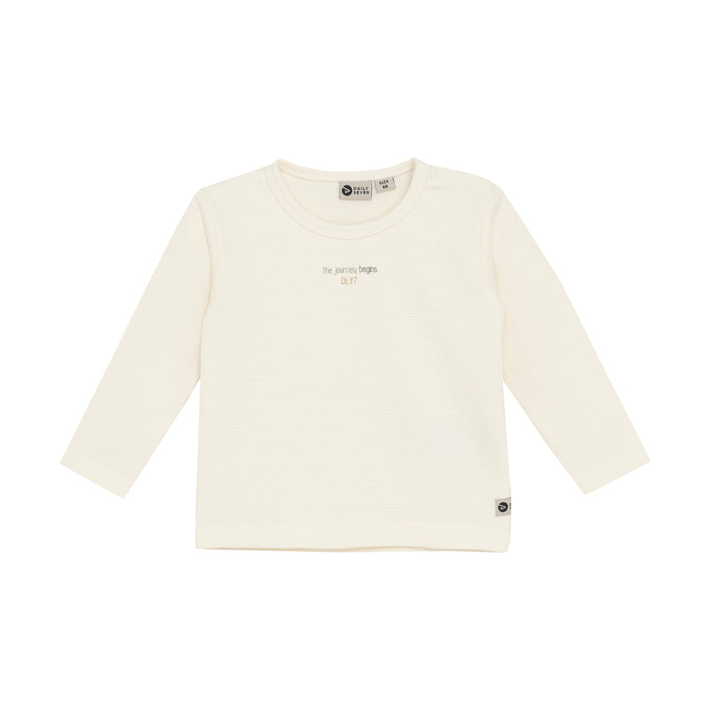 Jongens T-shirt Longsleeve Print van Daily7 Newborn in de kleur Off White in maat 68.