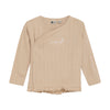 Meisjes T-shirt Longsleeve Wrap  van Daily7 Newborn in de kleur Latte Sand in maat 68.