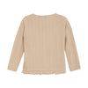 Meisjes T-shirt Longsleeve Wrap  van Daily7 Newborn in de kleur Latte Sand in maat 68.