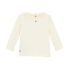 Meisjes T-shirt Longsleeve Ruffle van Daily7 Newborn in de kleur Off White in maat 68.