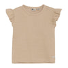 Meisjes T-shirt Glitter Striped van Daily7 Newborn in de kleur Latte Sand in maat 68.