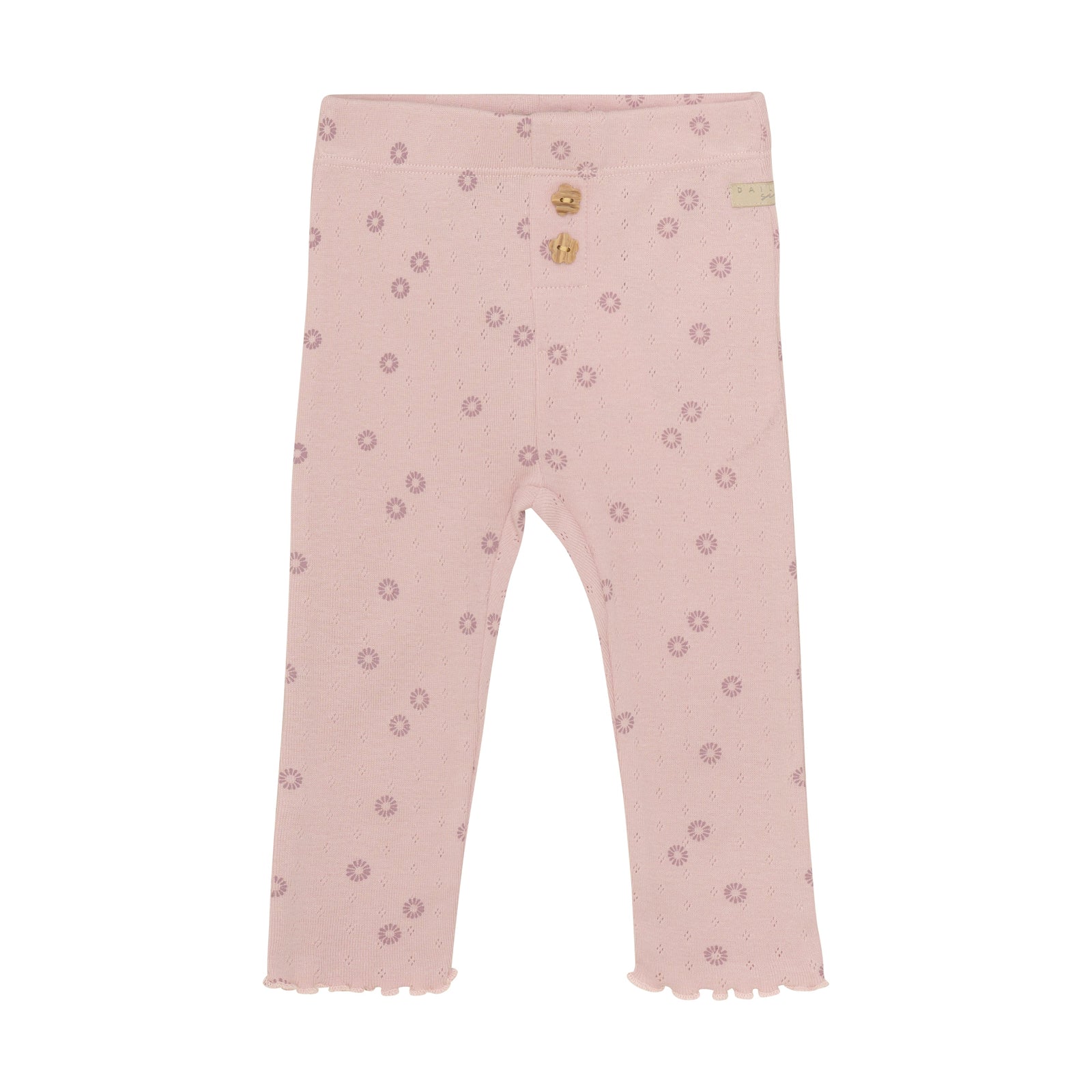 Daily7 Newborn Leggings Flower Pointelle