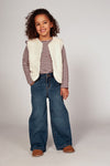 Meisjes Fake fur gilet - Daily Princess van Jubel in de kleur Offwhite in maat 128.