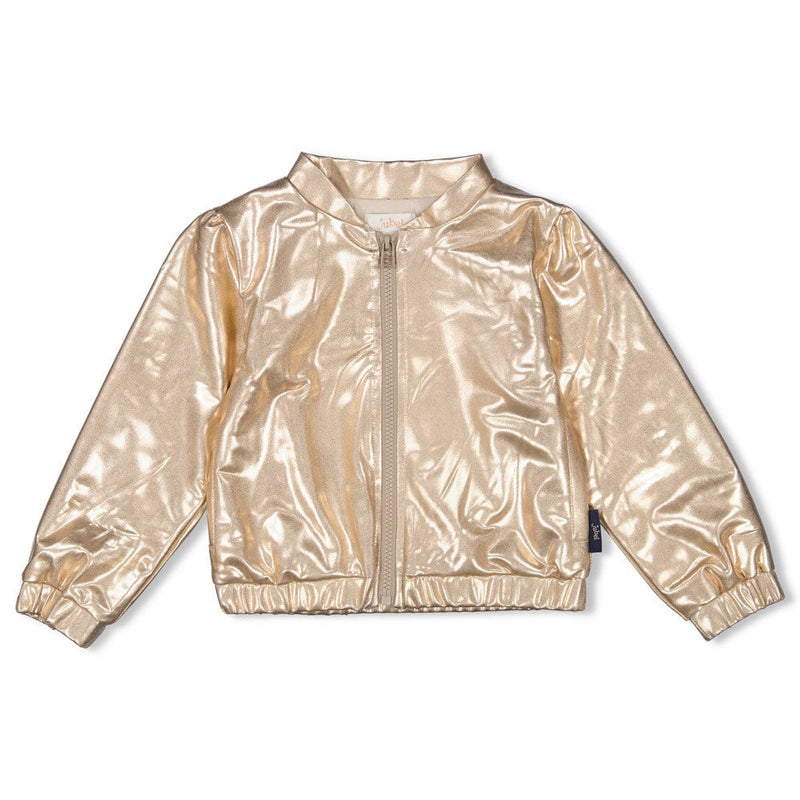 Meisjes Bomberjack - Dream About Summer van Jubel in de kleur Champagne in maat 128.