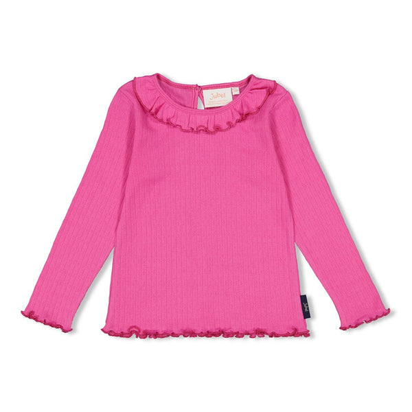 Meisjes Longsleeve rib - Dream About Summer van Jubel in de kleur Roze in maat 128.