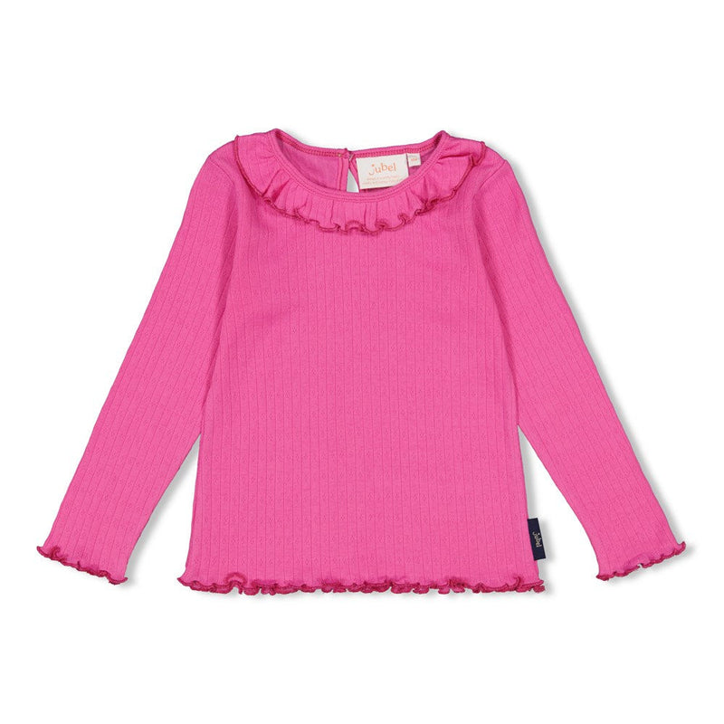Meisjes Longsleeve rib - Dream About Summer van Jubel in de kleur Roze in maat 128.