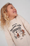 Meisjes Longsleeve - City Chic van Jubel in de kleur Offwhite in maat 128.