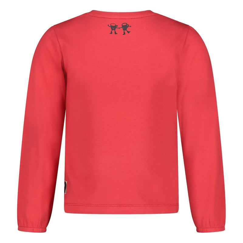 Meisjes Longsleeve - City Chic van Jubel in de kleur Rood in maat 128.