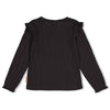 Meisjes Longsleeve ajour rib - City Chic van Jubel in de kleur Antraciet in maat 128.