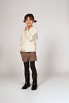 Meisjes Sweater met backprint relaxed fit - City Chic van Jubel in de kleur Offwhite melange in maat 128.