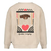 Meisjes Sweater met backprint relaxed fit - City Chic van Jubel in de kleur Offwhite melange in maat 128.