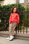 Meisjes Sweater - City Chic van Jubel in de kleur Rood in maat 128.