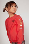 Meisjes Sweater - City Chic van Jubel in de kleur Rood in maat 128.