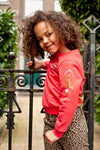 Meisjes Sweater - City Chic van Jubel in de kleur Rood in maat 128.