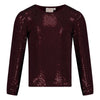 Meisjes Longsleeve pailetten - Daily Princess van Jubel in de kleur Bordeaux in maat 128.
