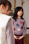 Meisjes Longsleeve rib met streep - Daily Princess van Jubel in de kleur Bordeaux in maat 128.
