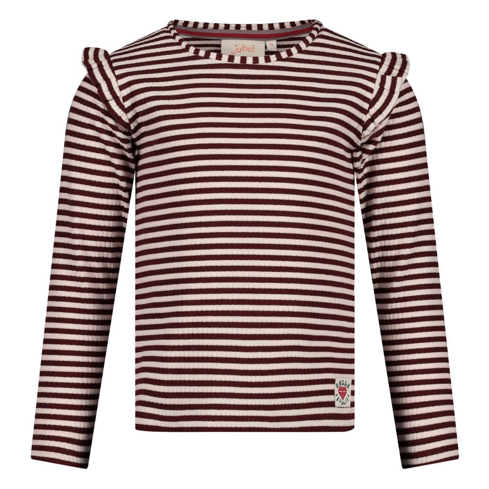 Jubel Longsleeve rib met streep - Daily Princess